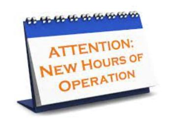CITY HALL OPERATING HOURS